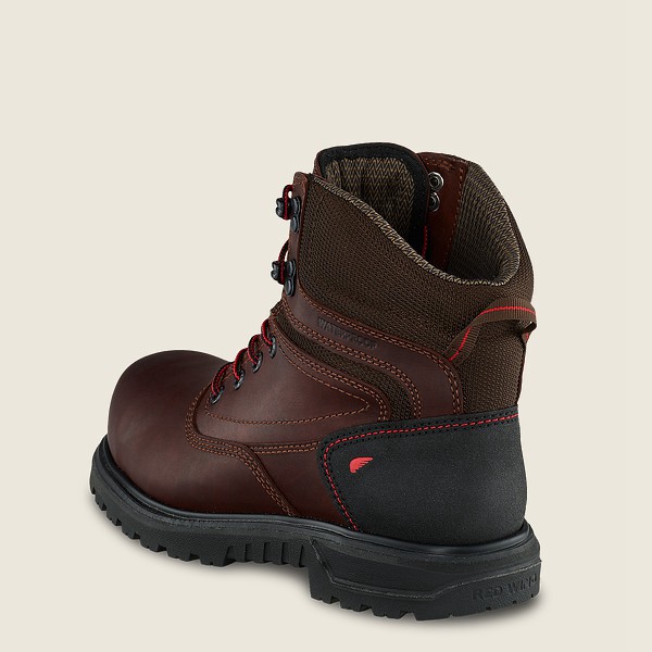 Red Wing Work Boots Brown/Black - Womens Brnr Xp - 6-inch Waterproof Safety Toe - 3690-MQRSH